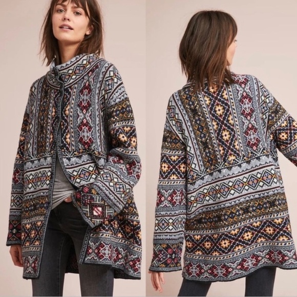 ALDOMARTINS ANTHROPOLOGIE Oslo Sweater Coat Medium - Picture 1 of 7